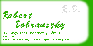 robert dobranszky business card