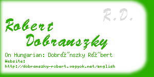 robert dobranszky business card